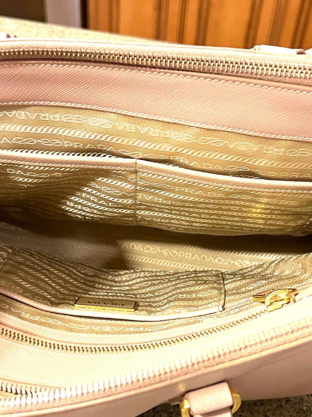 Prada Saffiano Leather Satchel in Blush Pink - Picture 10 of 16